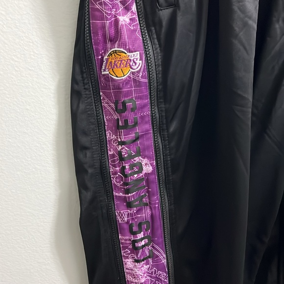 Los Angeles Lakers Zipway Big & Tall Blueprint Panel Pants - Black/Purple NWT - Picture 2 of 8